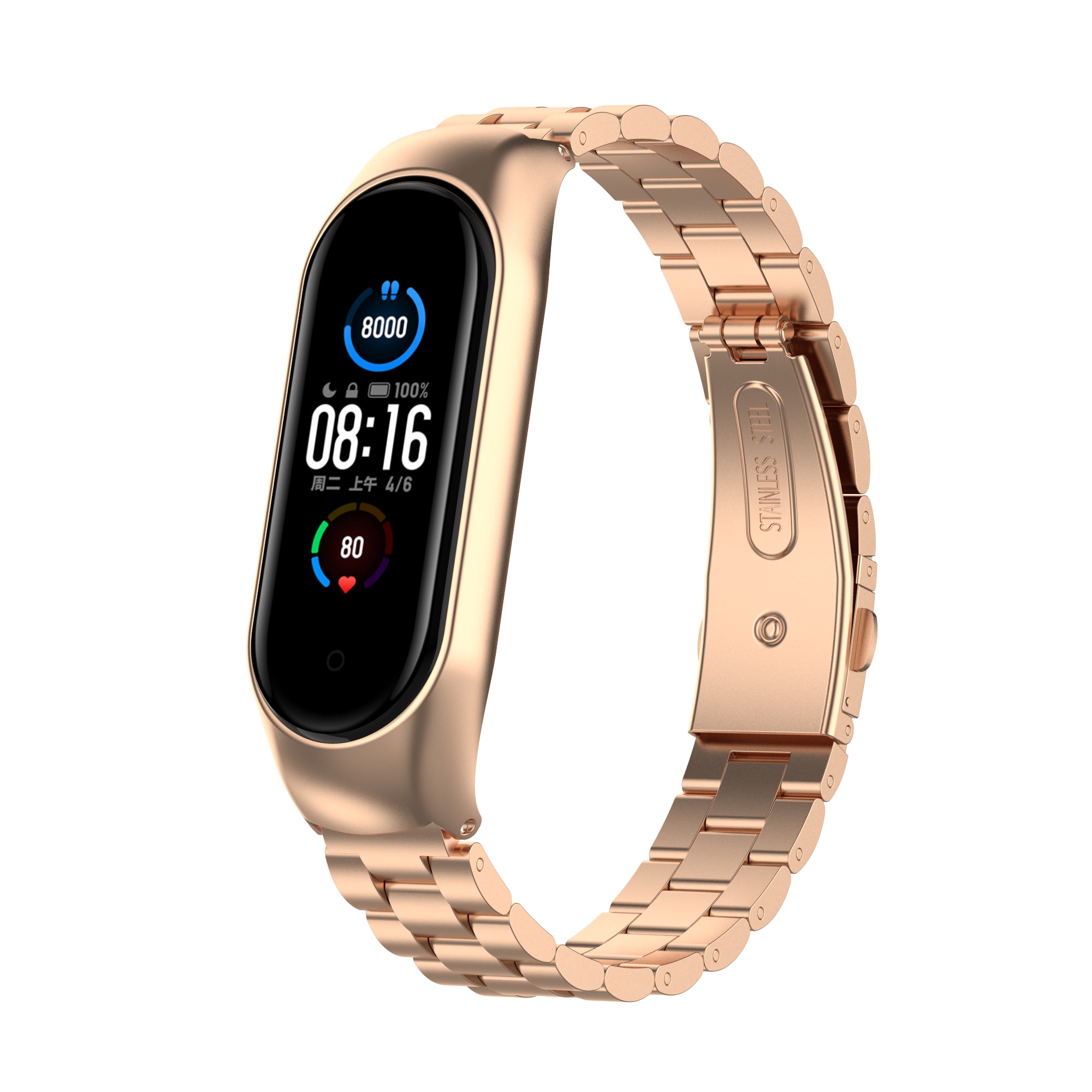 Stainless Steel Replacement Smart Watch Strap Watchband for Xiaomi Mi Band 5 6 Stainless Steel Replacement Smart Watch Strap Watchband for Xiaomi Mi Band 5 6